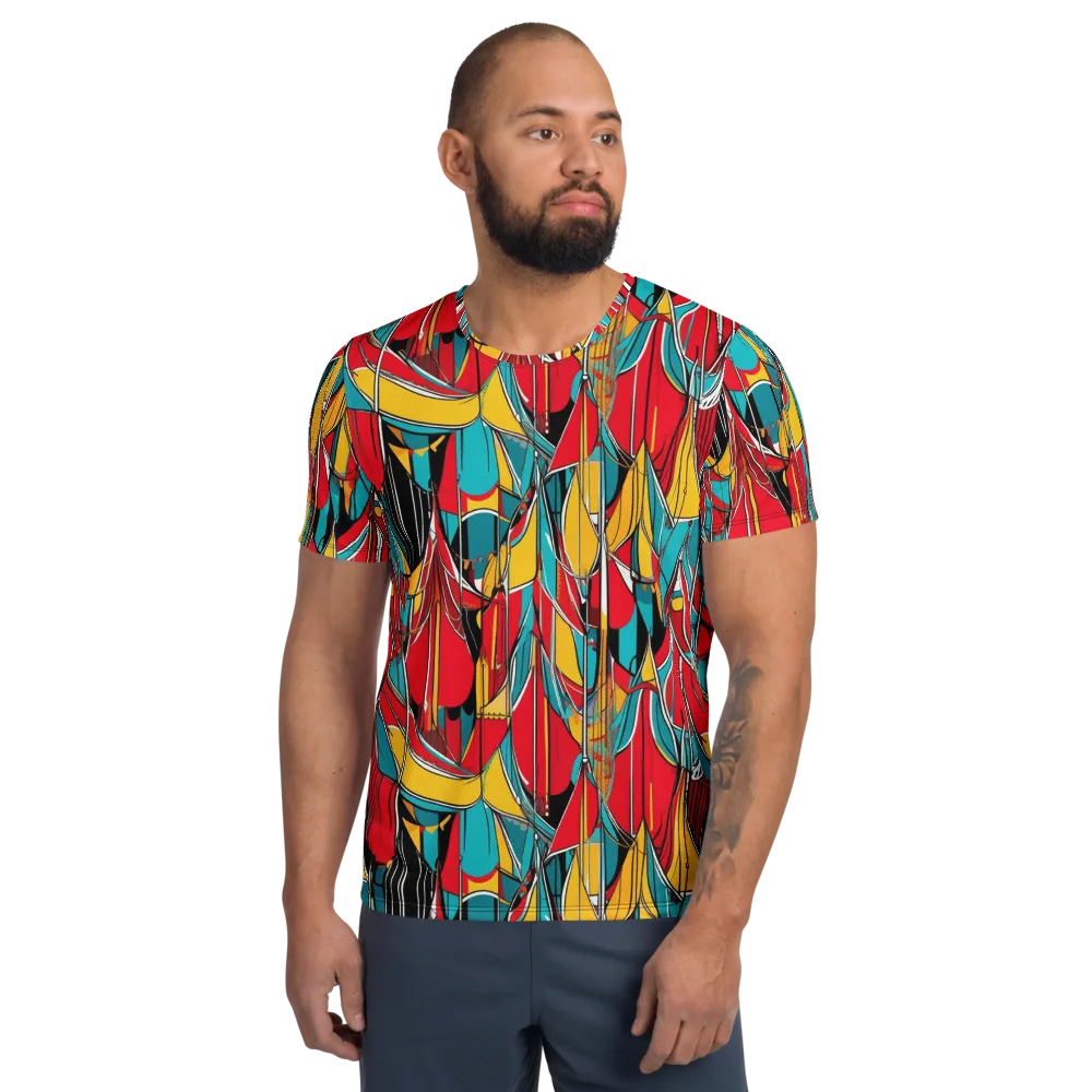 Carnival Drapery on Men's Athletic T-Shirt — Front