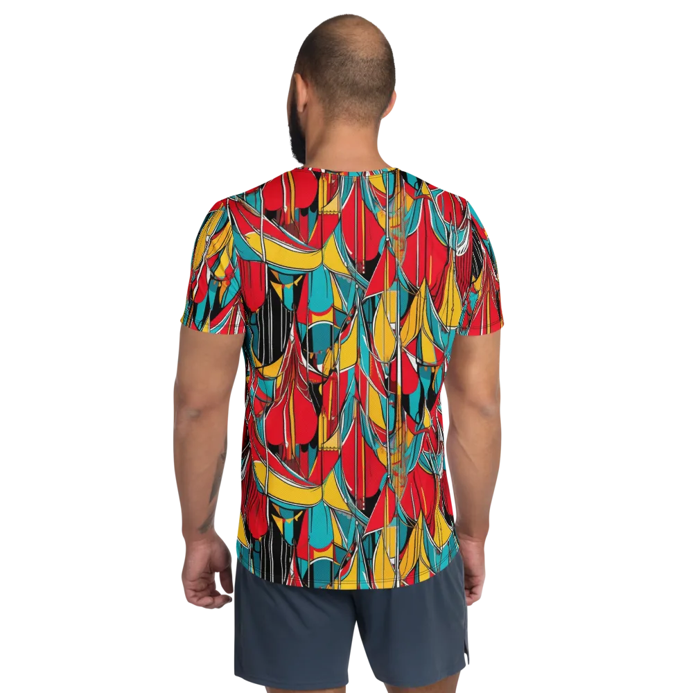 Carnival Drapery on Men's Athletic T-Shirt — Back