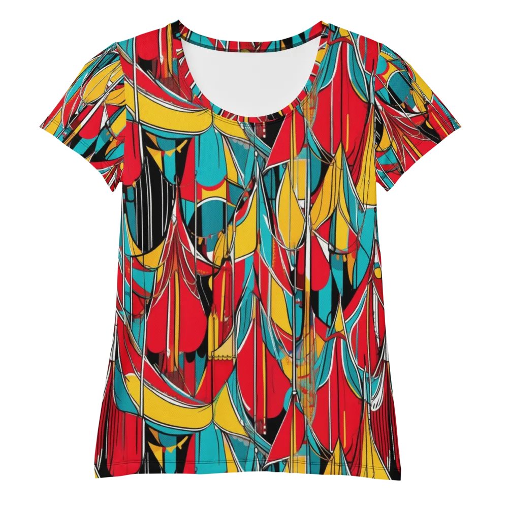 Carnival Drapery on Women's Athletic T-Shirt — Front
