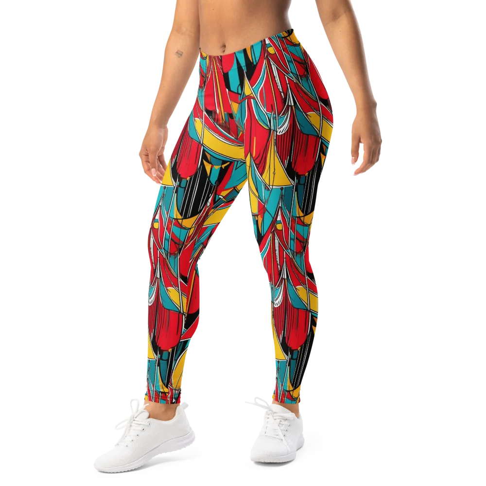 Carnival Drapery on Leggings — Left Front