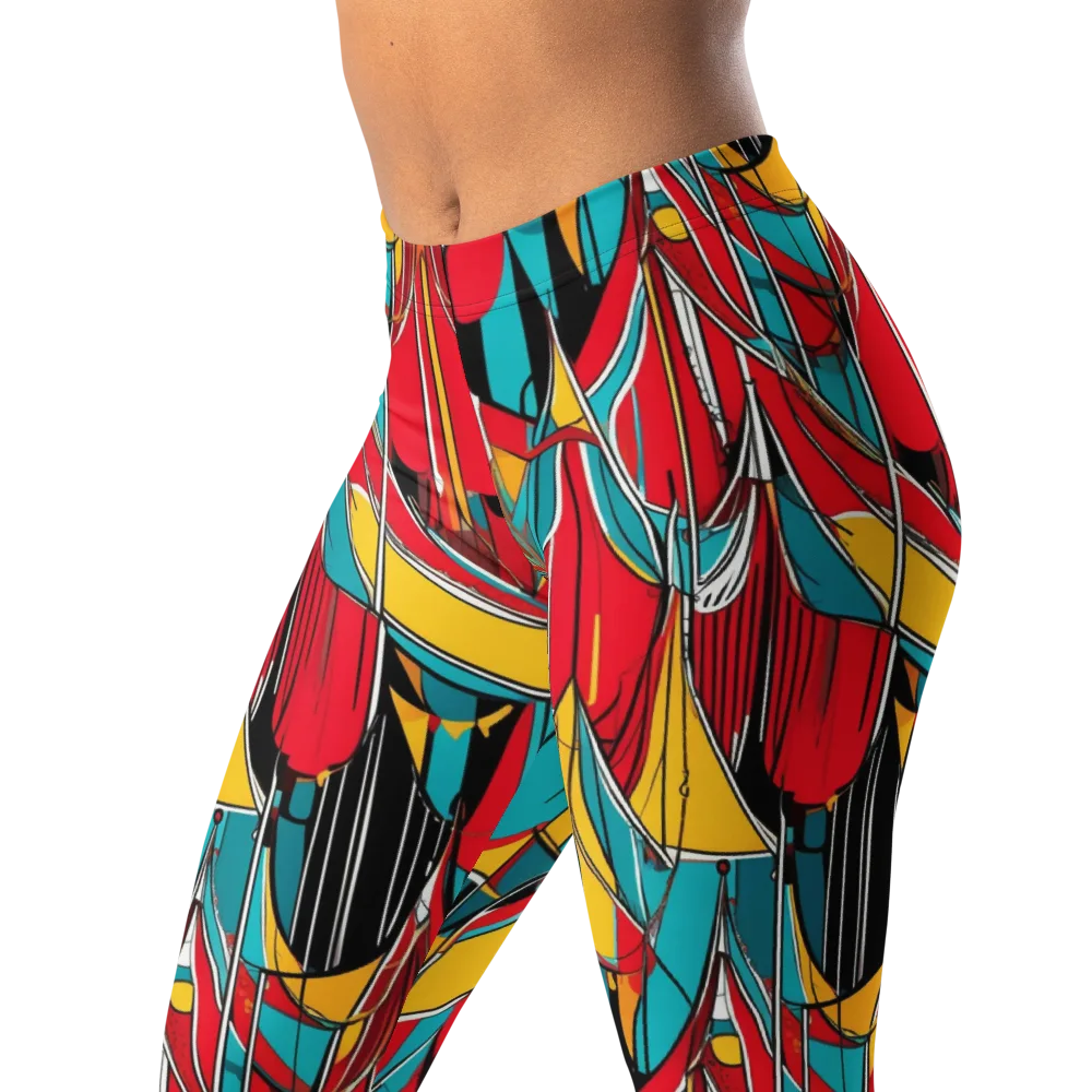 Carnival Drapery on Leggings — Left Front