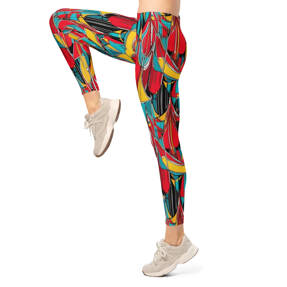 Carnival Drapery on Leggings — Left