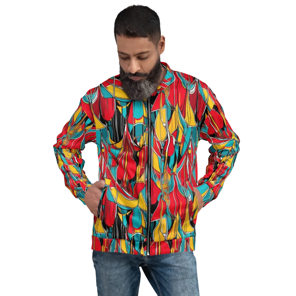 Carnival Drapery on Bomber Jacket — Front
