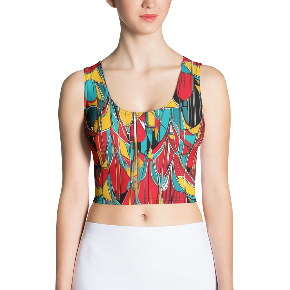 Carnival Drapery on Crop Top — Front