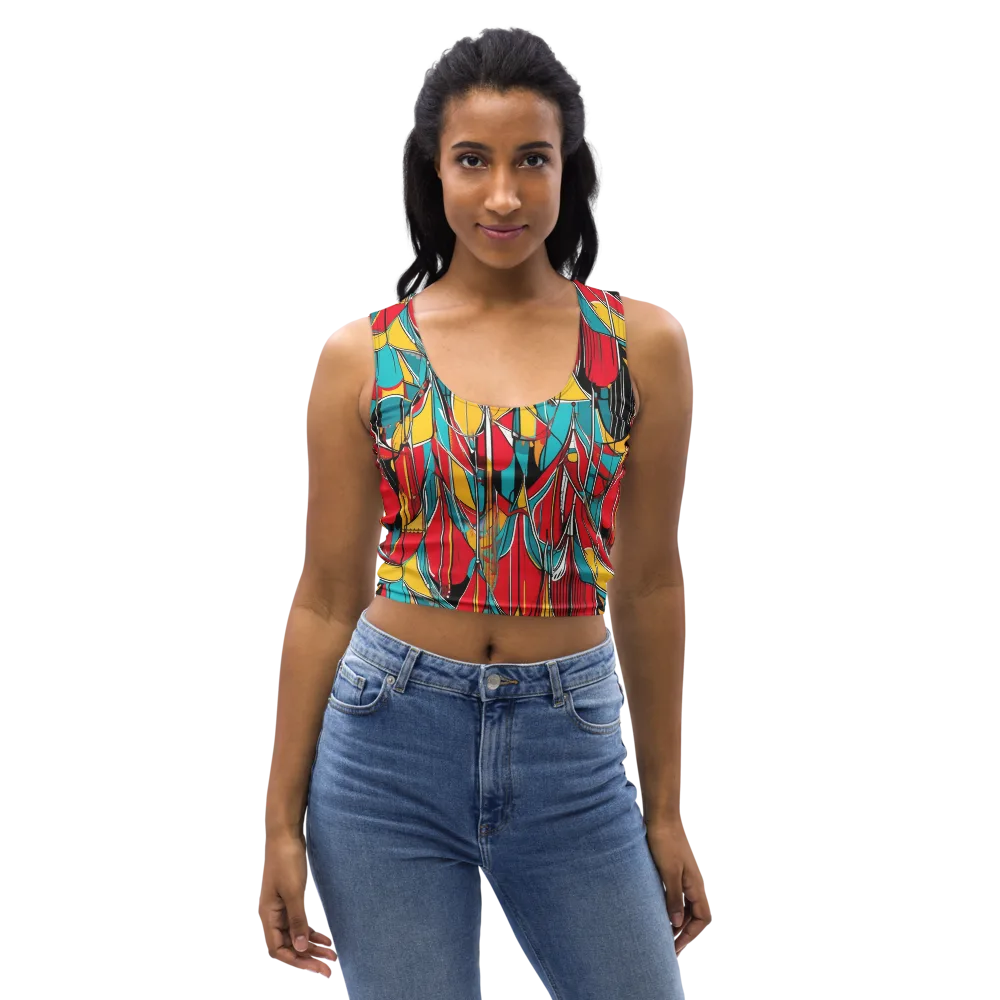 Carnival Drapery on Crop Top — Front
