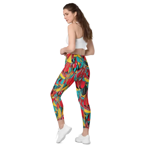 Carnival Drapery on a Leggings with Pockets
