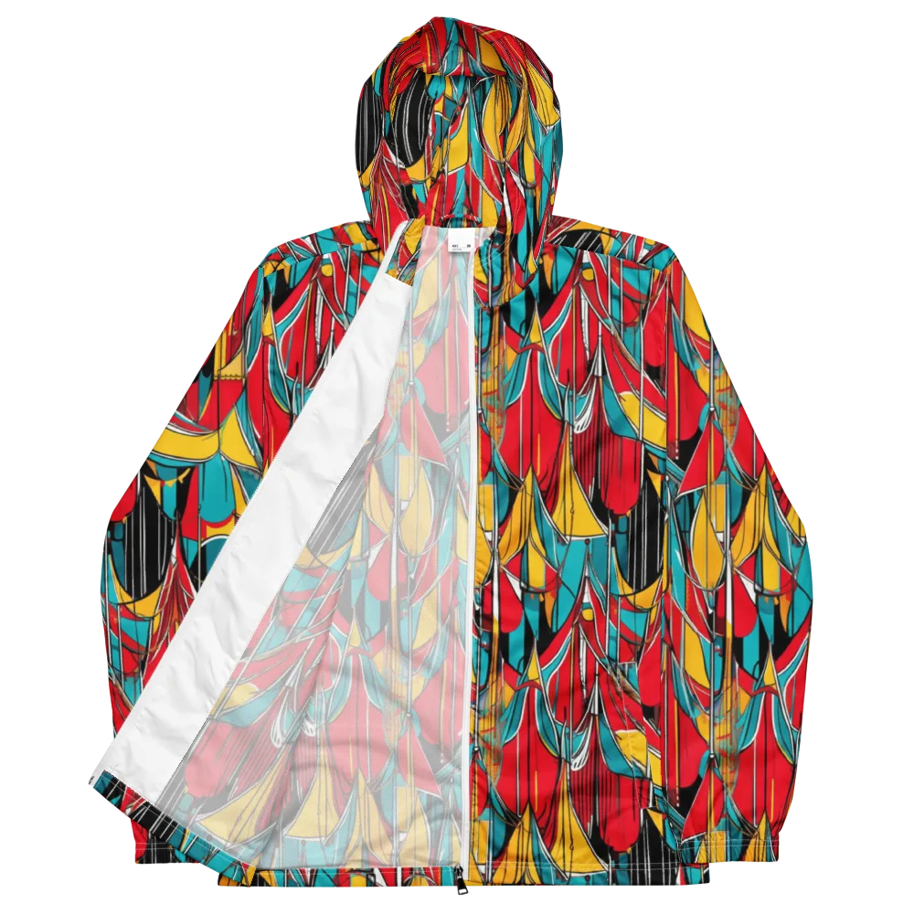 Carnival Drapery on Men's Windbreaker — Front