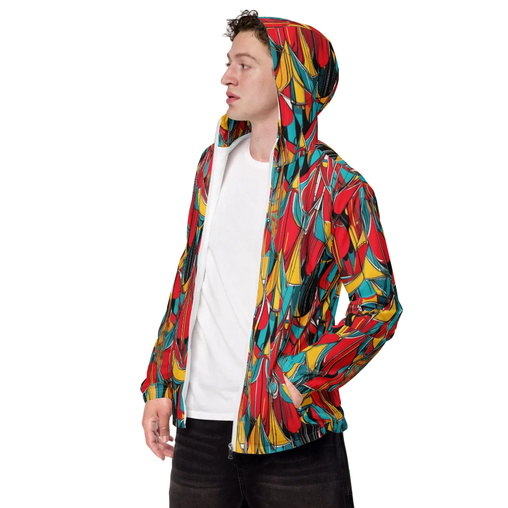 Carnival Drapery on Men's Windbreaker — Left Front