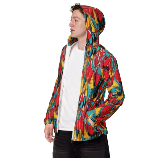 Carnival Drapery on a Men's Windbreaker