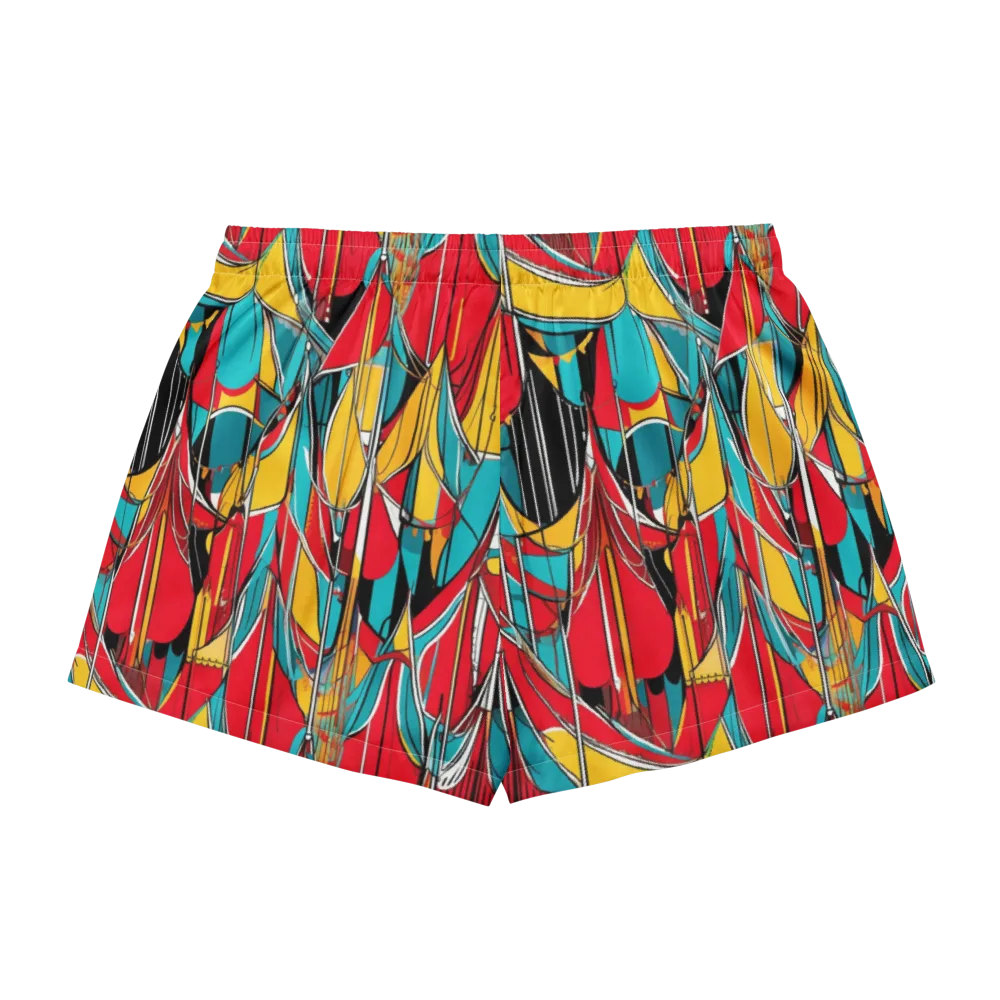Carnival Drapery on Women's Pajama Shorts — Back