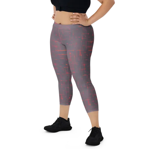 Ember Cipher on a Capri Leggings