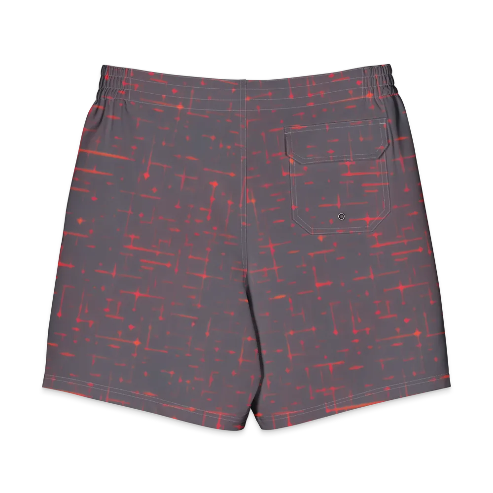 Ember Cipher on Men's Board Shorts — Back