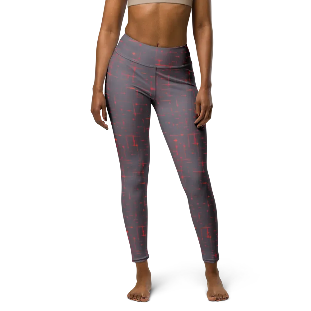Ember Cipher on Yoga Leggings — Front