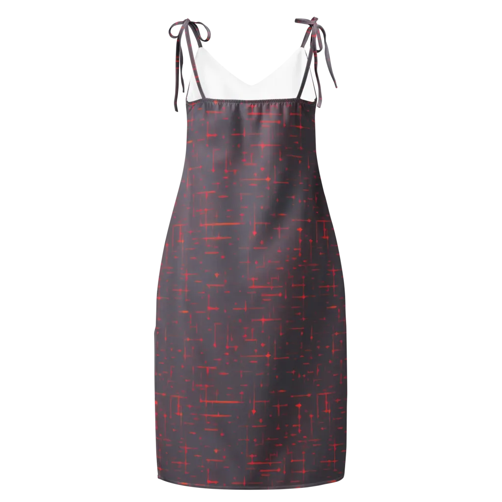 Ember Cipher on Slip Dress — Back