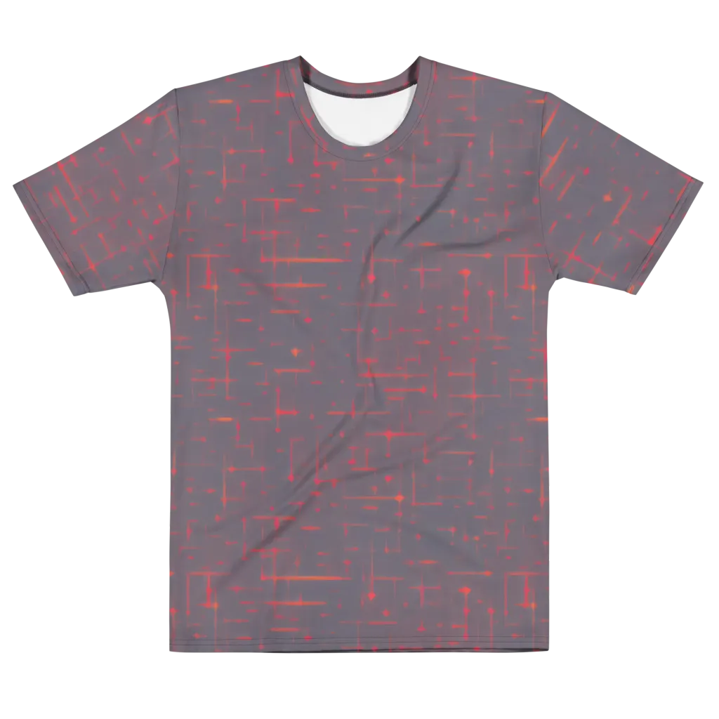 Ember Cipher on Men's Cotton Crew Neck T-Shirt — Front
