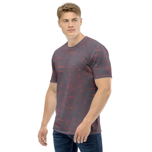 Ember Cipher on a Men's Crew Neck T-Shirt