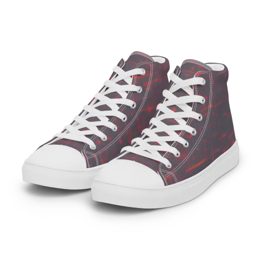 Ember Cipher on a Women's High Top Canvas Shoes
