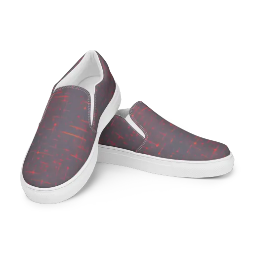 Ember Cipher on a Men's Slip-On Canvas Shoes