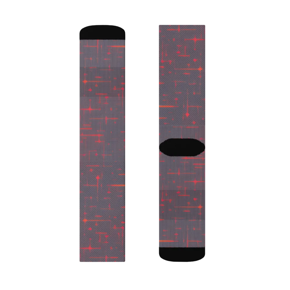 Ember Cipher on Socks — Right Sock