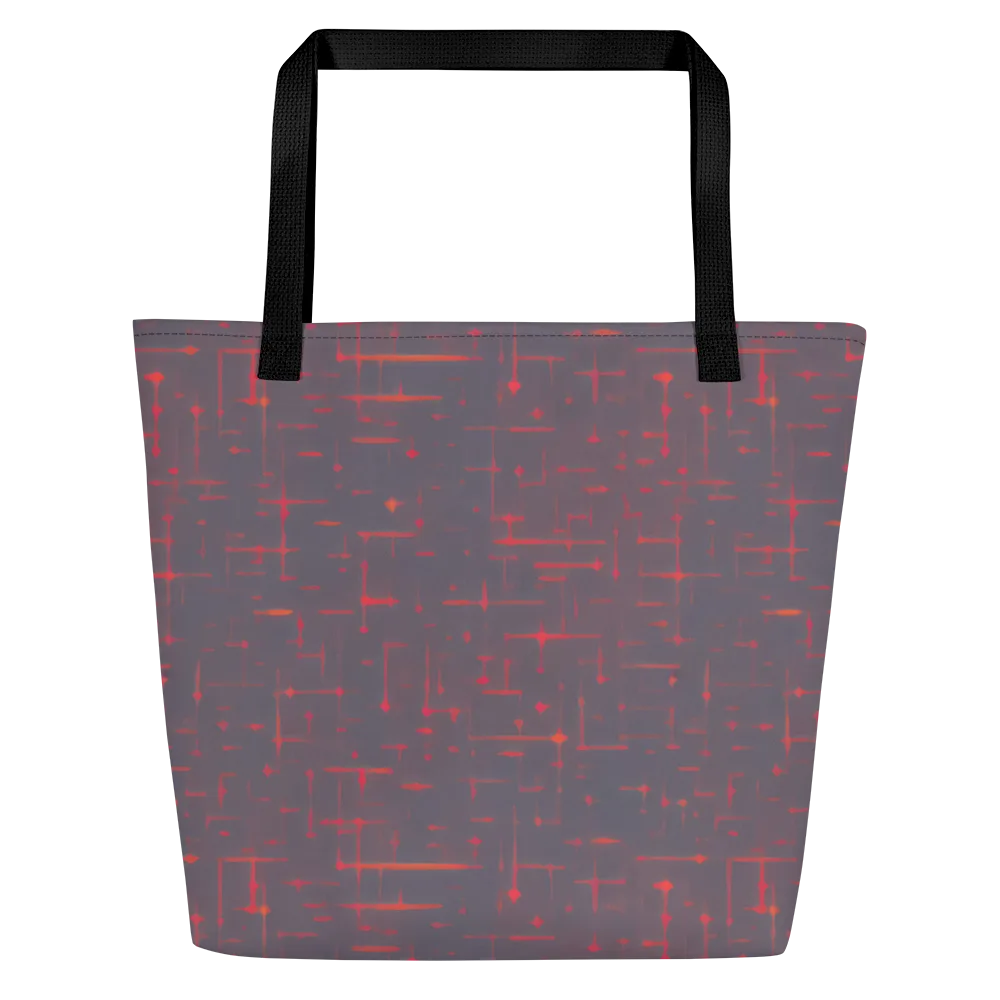 Ember Cipher on Large Tote Bag W/ Pocket — Front