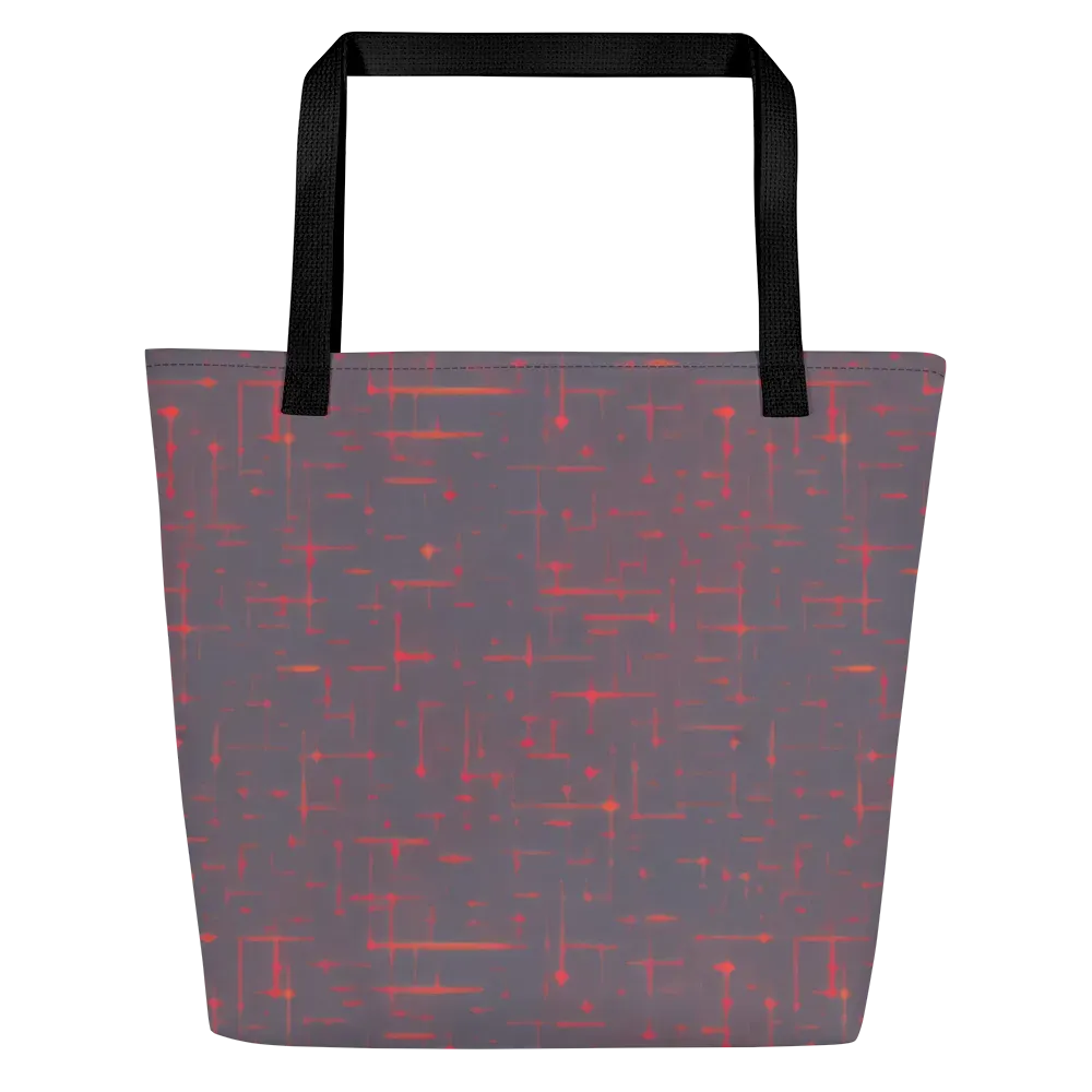 Ember Cipher on Large Tote Bag W/ Pocket — Front