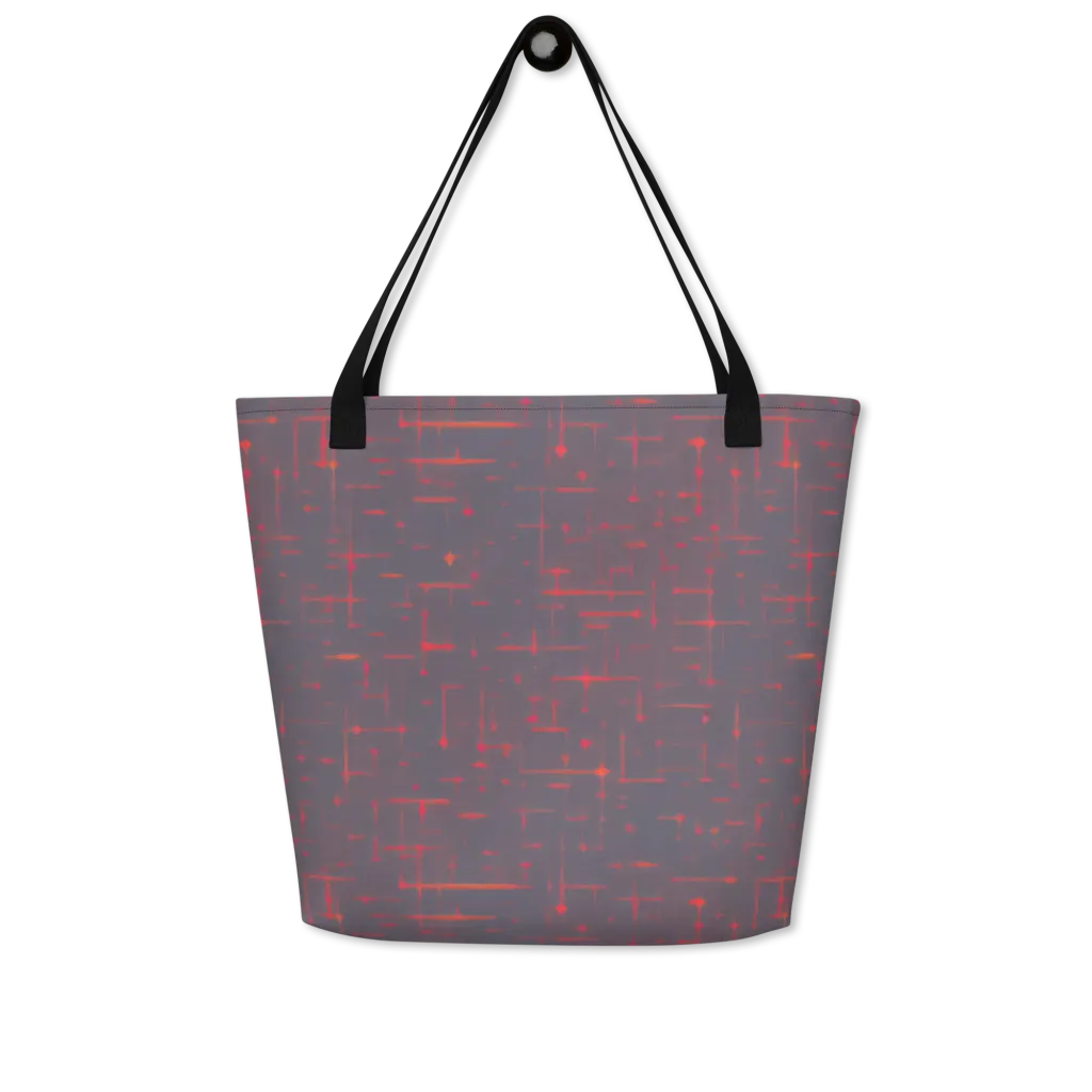 Ember Cipher on Large Tote Bag W/ Pocket — Front