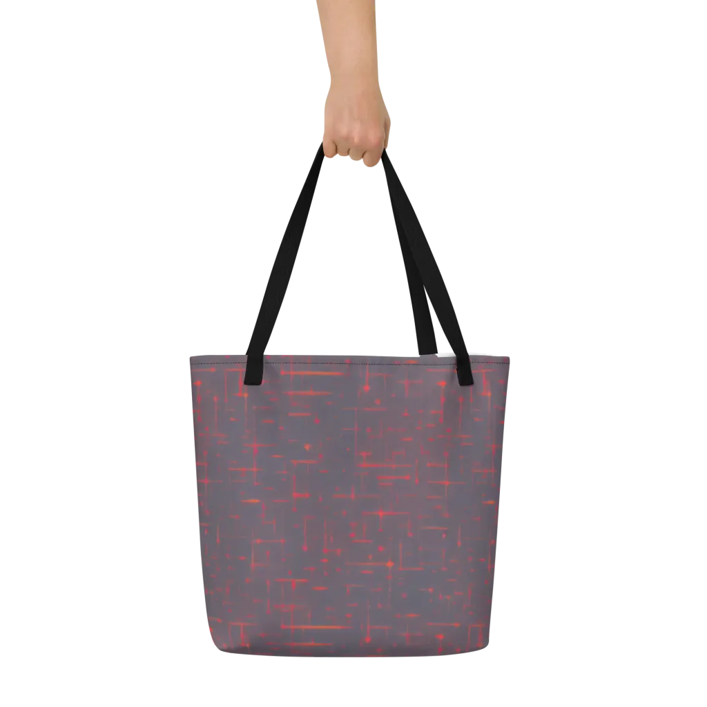Ember Cipher on Large Tote Bag W/ Pocket — Front