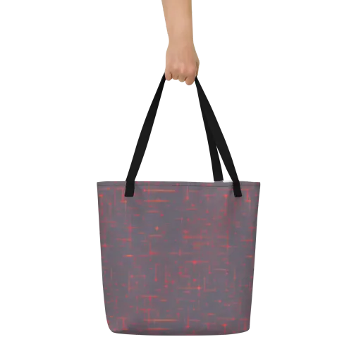 Ember Cipher on a Large Tote Bag W/ Pocket