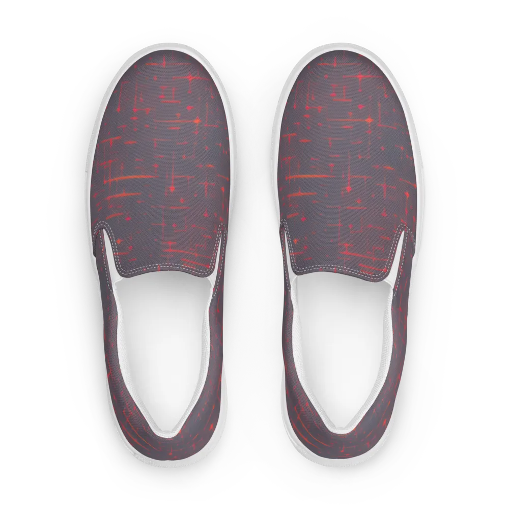 Ember Cipher on Women's Slip-On Canvas Shoes — Front
