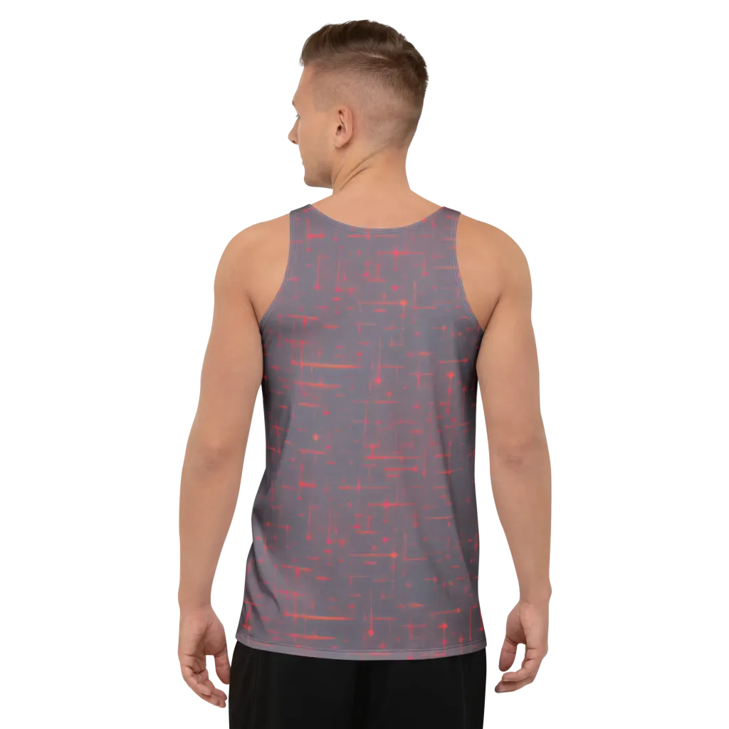 Ember Cipher on Men's Tank Top — Back