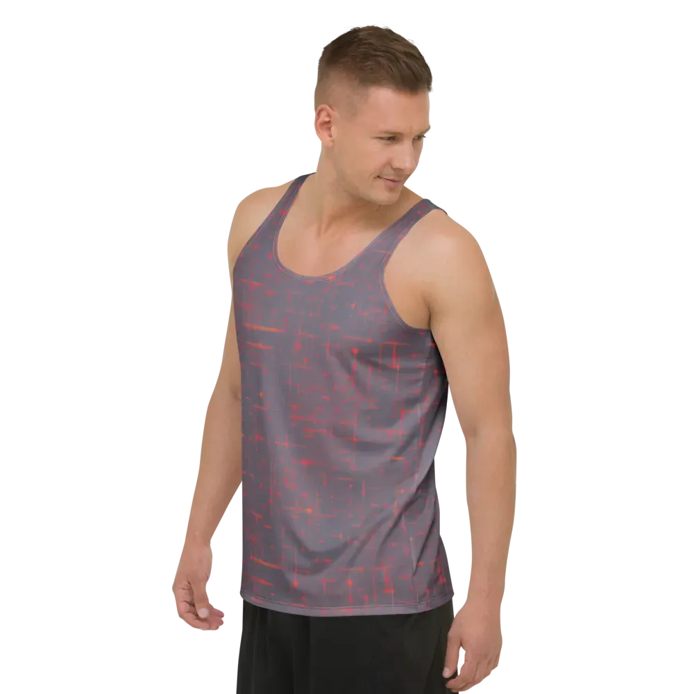 Ember Cipher on Men's Tank Top — Left Front