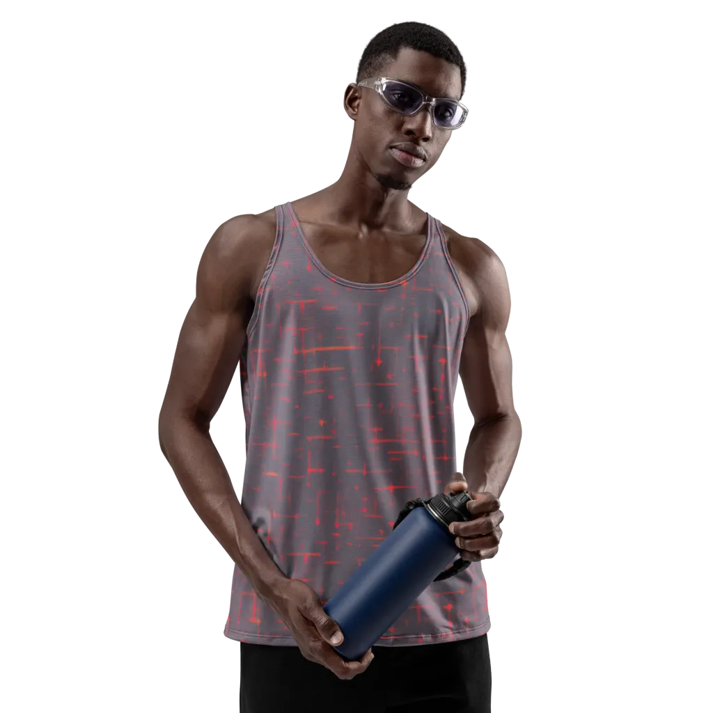 Ember Cipher on Men's Tank Top — Front