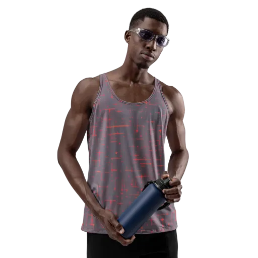 Ember Cipher on a Men's Tank Top