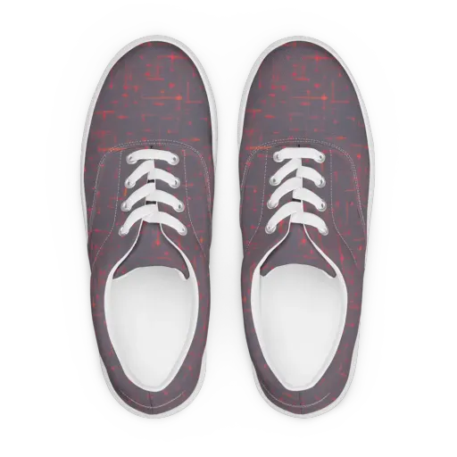 Ember Cipher on a Men's Lace-Up Canvas Shoes