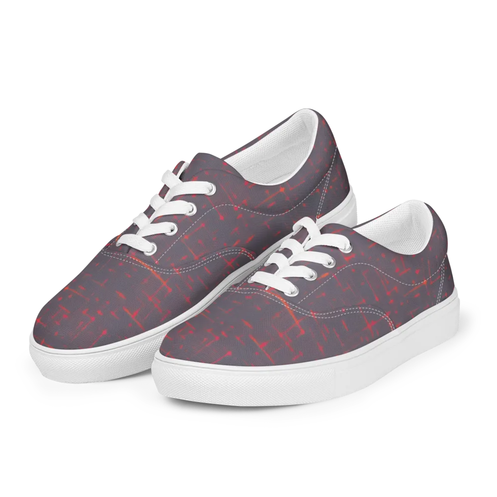 Ember Cipher on Men's Lace-Up Canvas Shoes — Left Front
