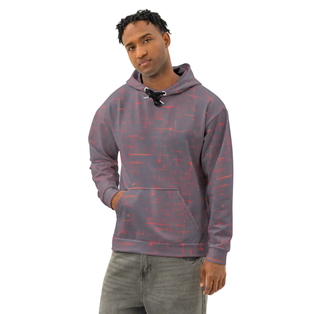 Ember Cipher on Cotton Hoodie — Left Front