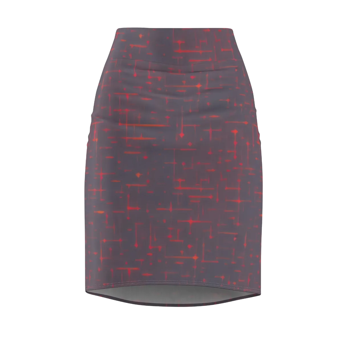 Ember Cipher on Pencil Skirt — Front