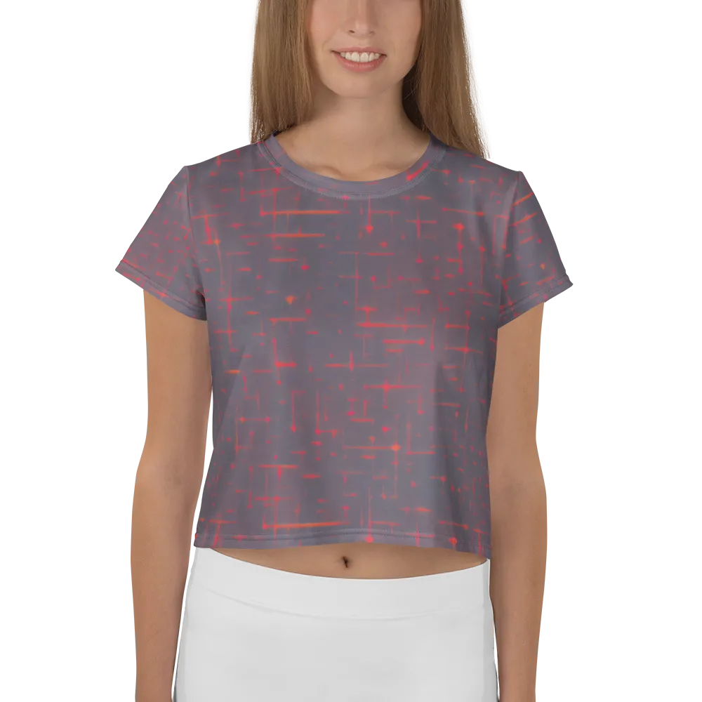 Ember Cipher on Crop Tee — Front