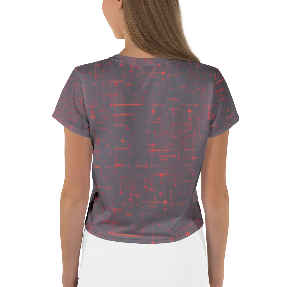 Ember Cipher on Crop Tee — Back