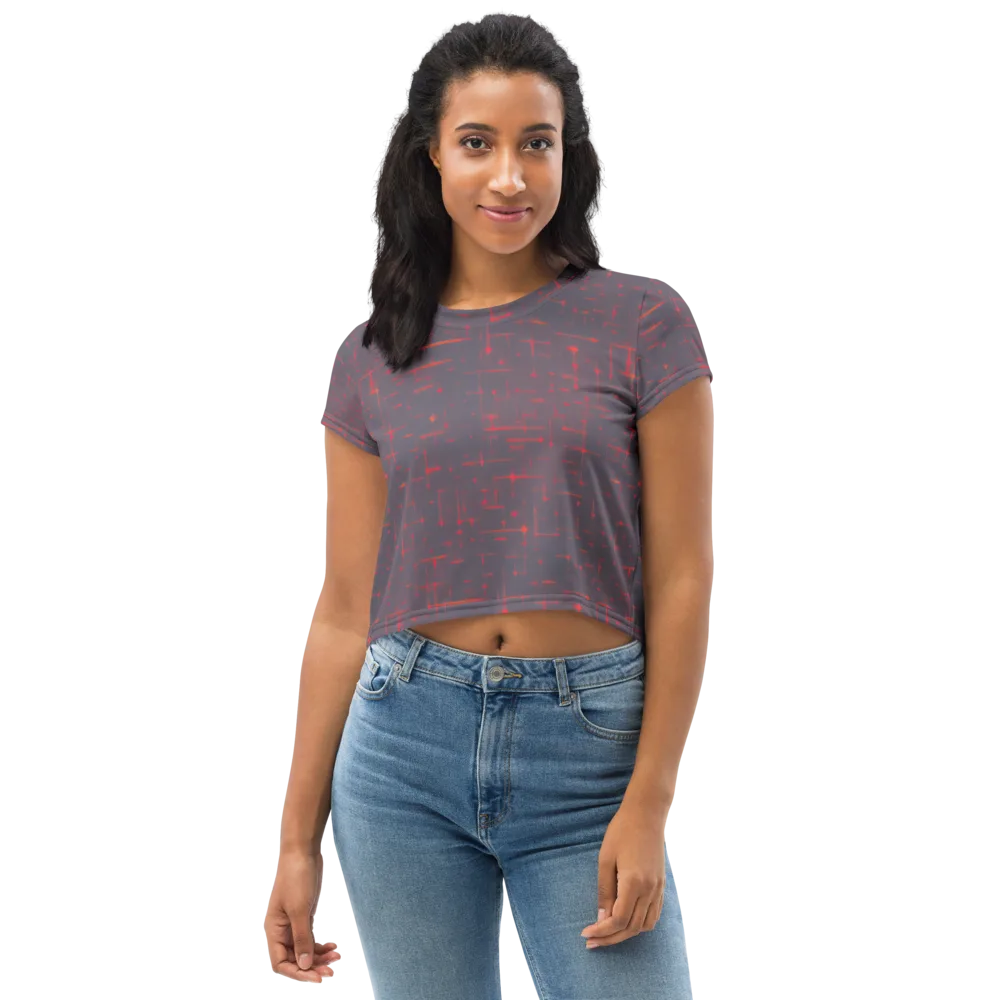 Ember Cipher on Crop Tee — Front