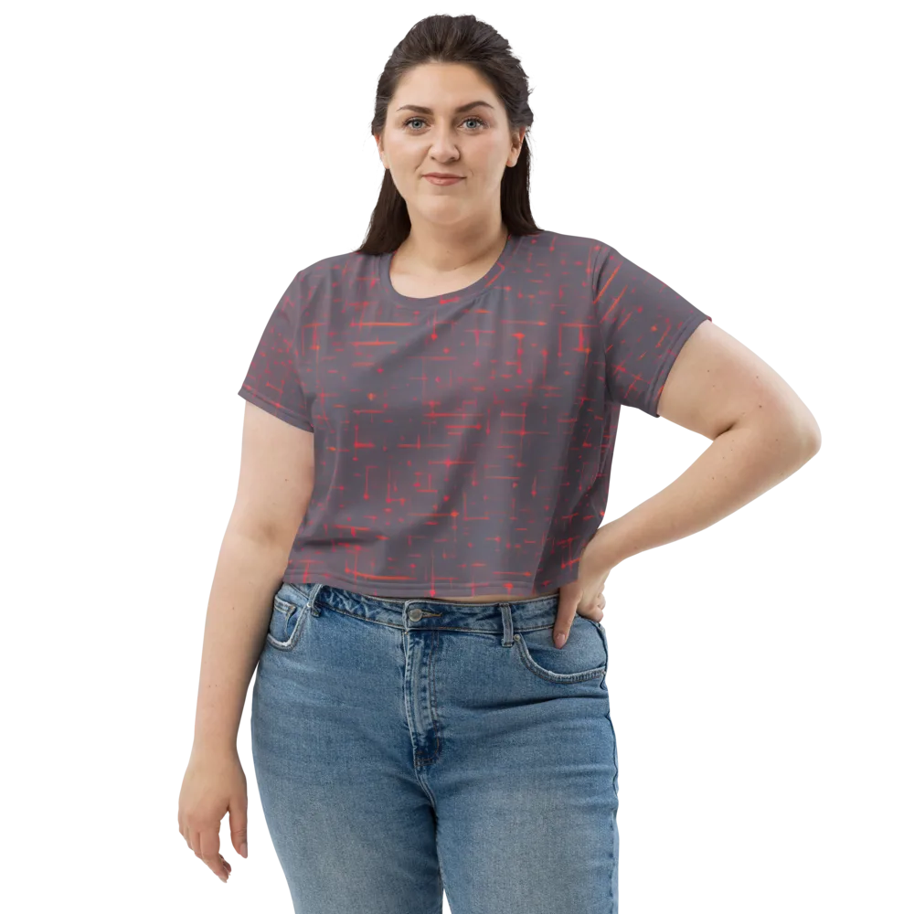 Ember Cipher on Crop Tee — Front