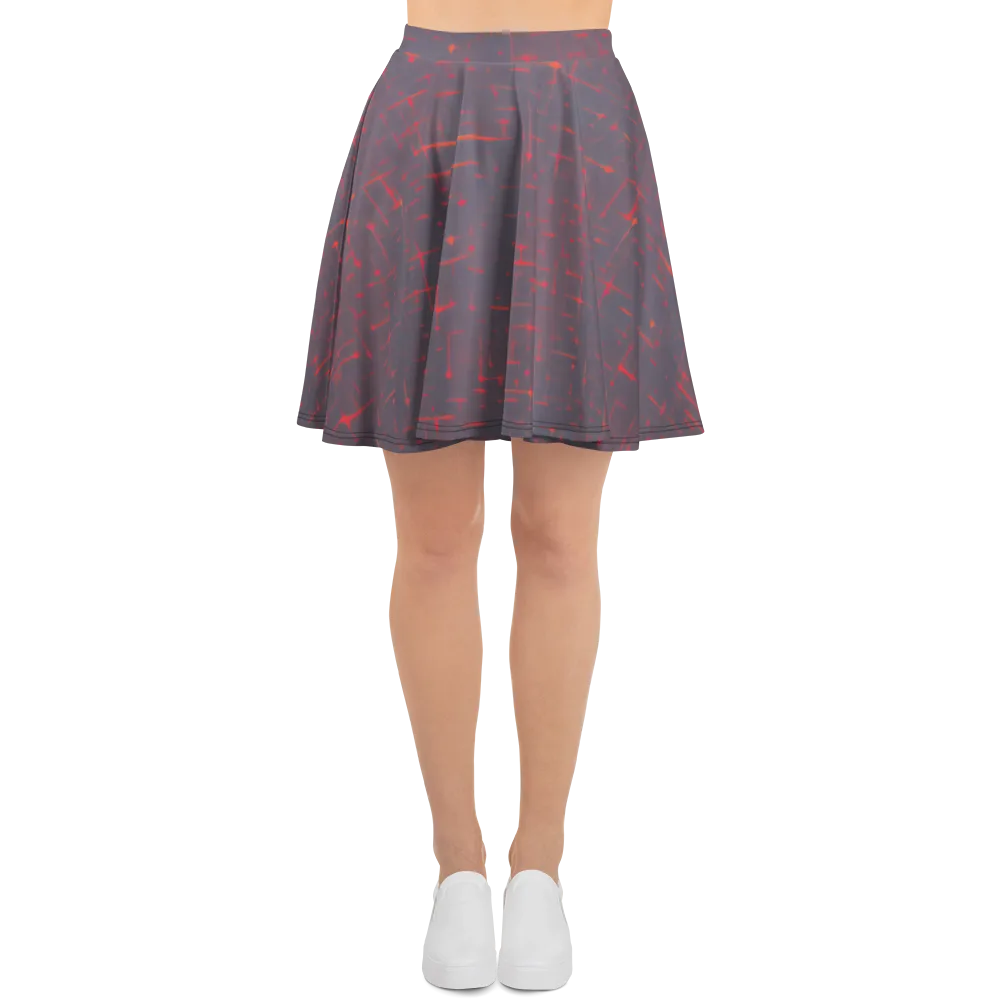Ember Cipher on Skater Skirt — Front