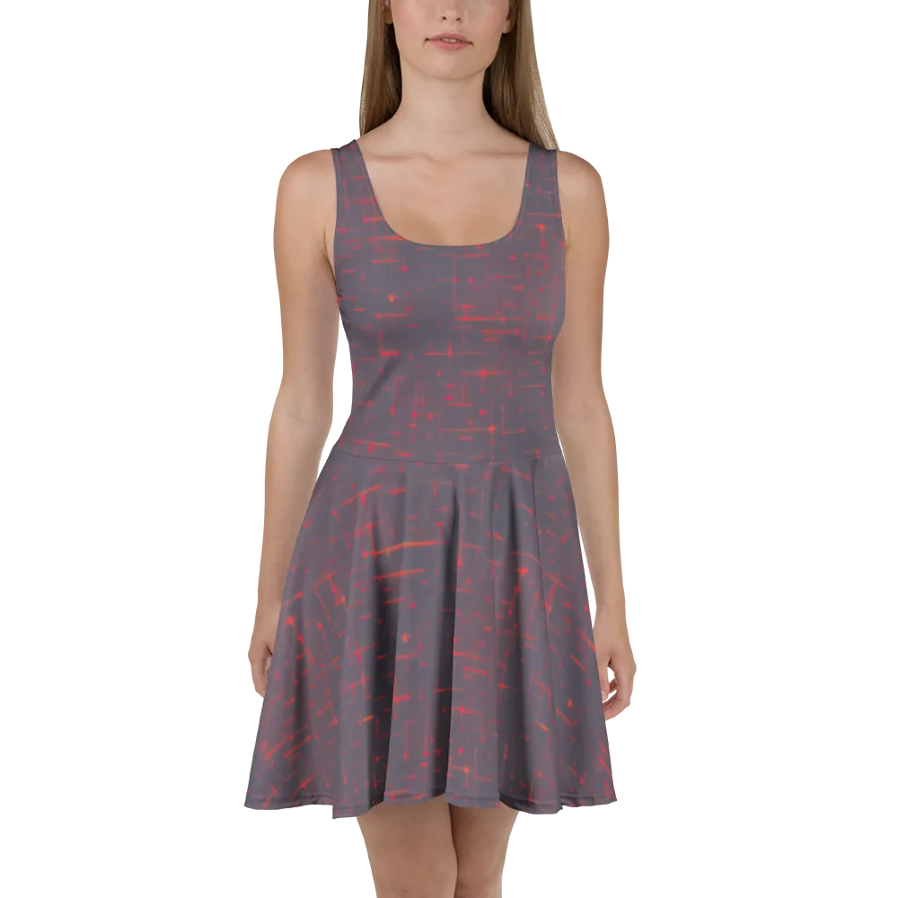 Ember Cipher on Skater Dress — Front