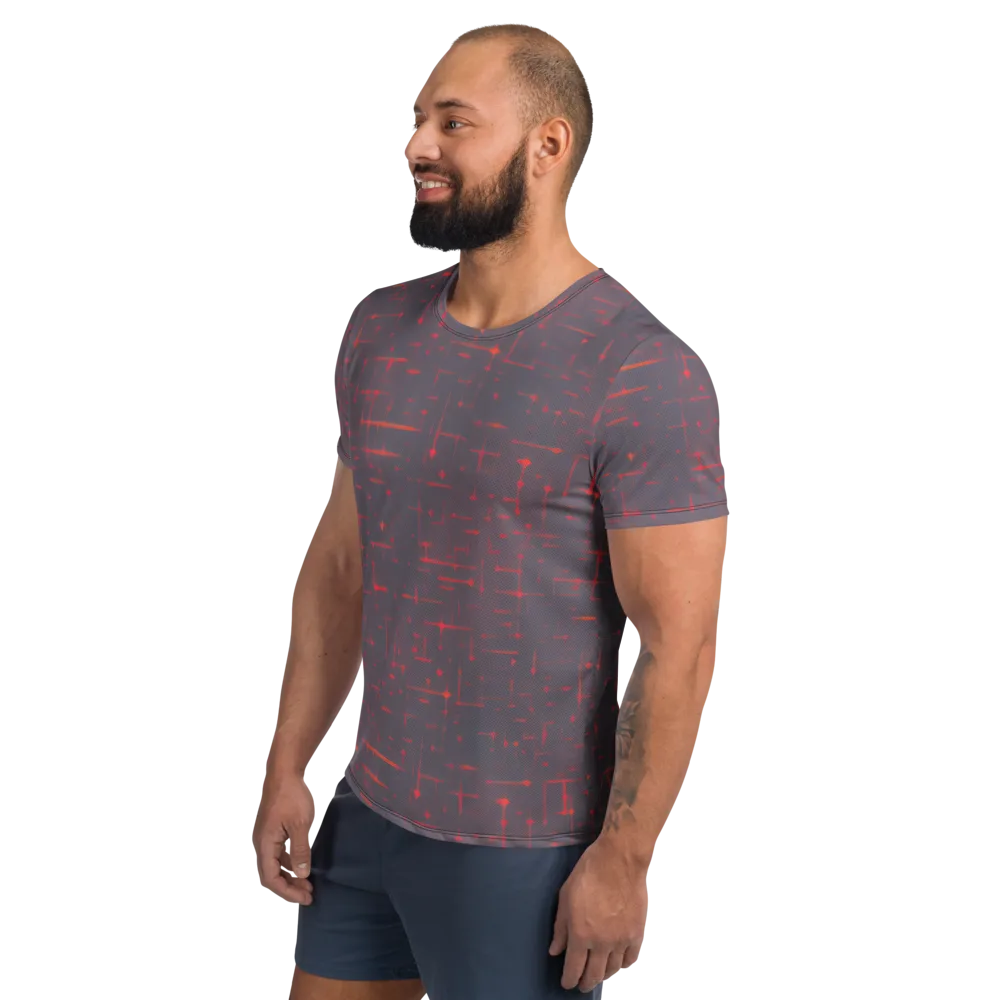 Ember Cipher on Men's Athletic T-Shirt — Left