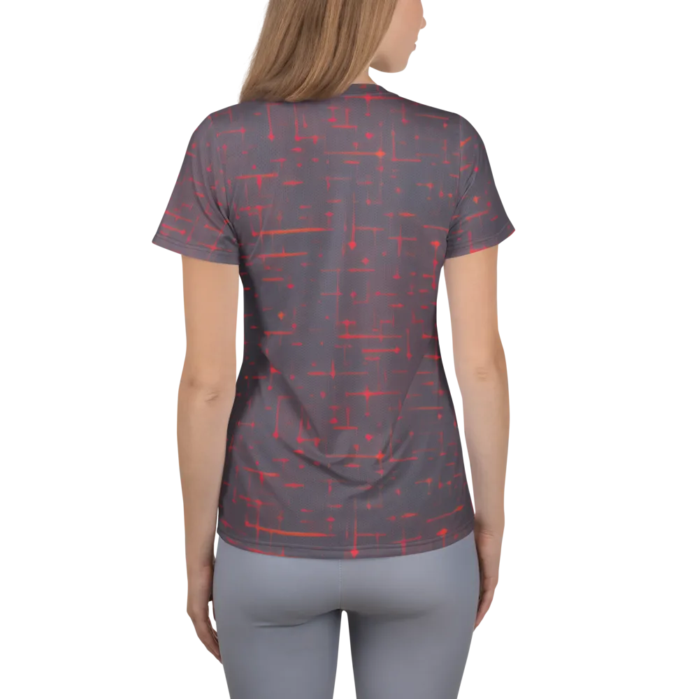 Ember Cipher on Women's Athletic T-Shirt — Back