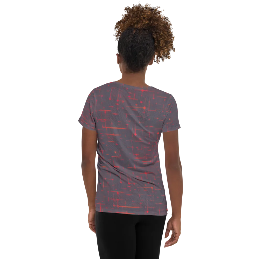Ember Cipher on Women's Athletic T-Shirt — Back