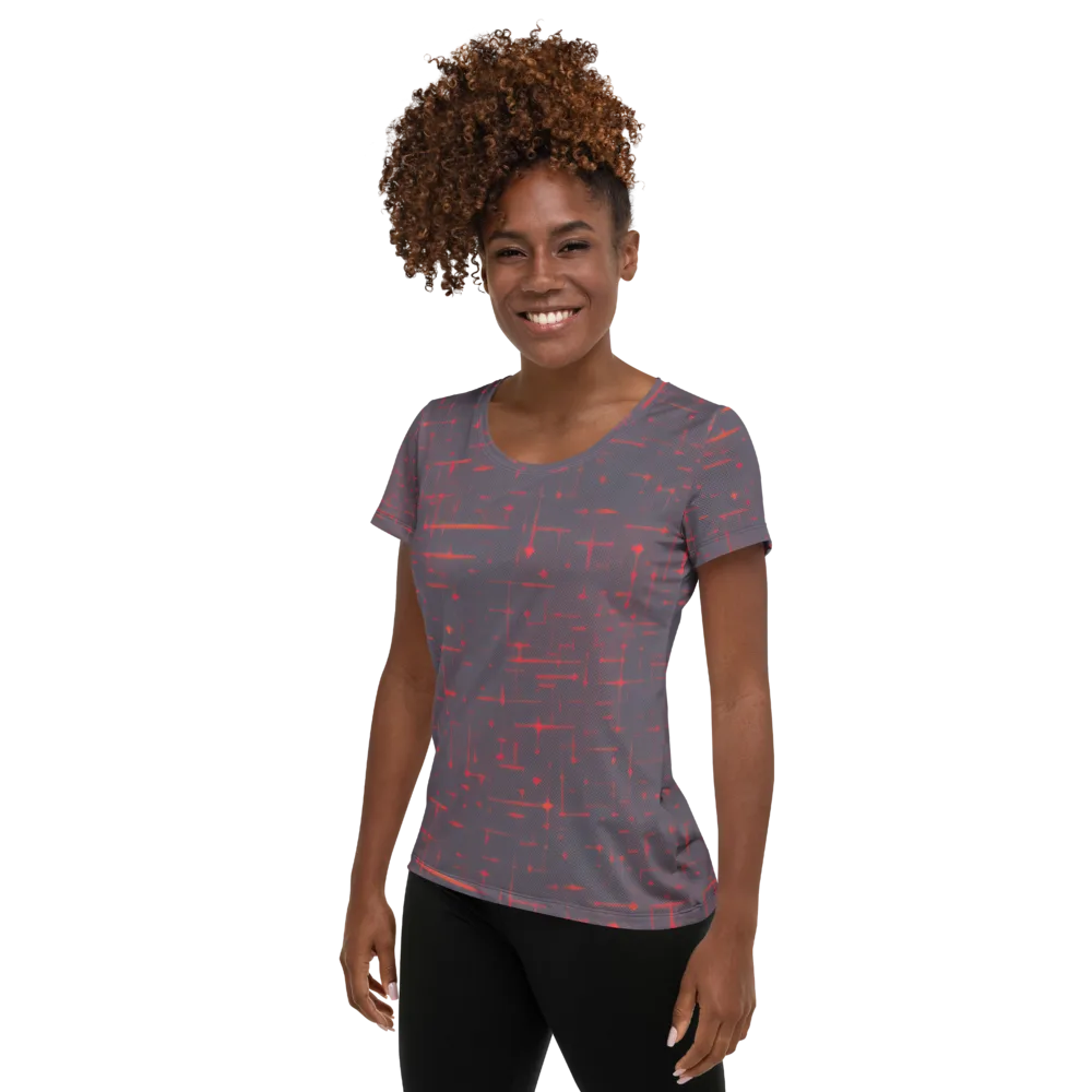 Ember Cipher on Women's Athletic T-Shirt — Left