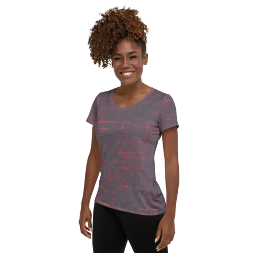Ember Cipher on a Women's Athletic T-Shirt