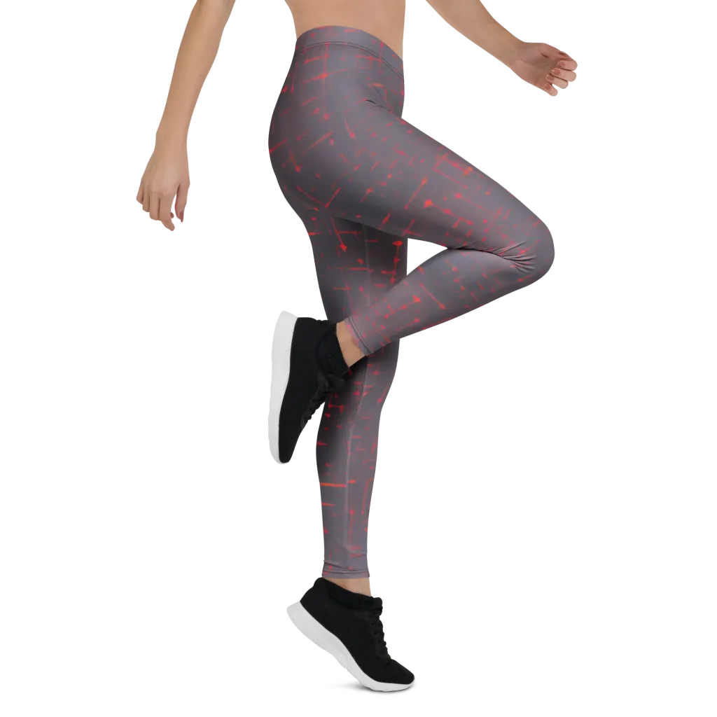 Ember Cipher on Leggings — Right