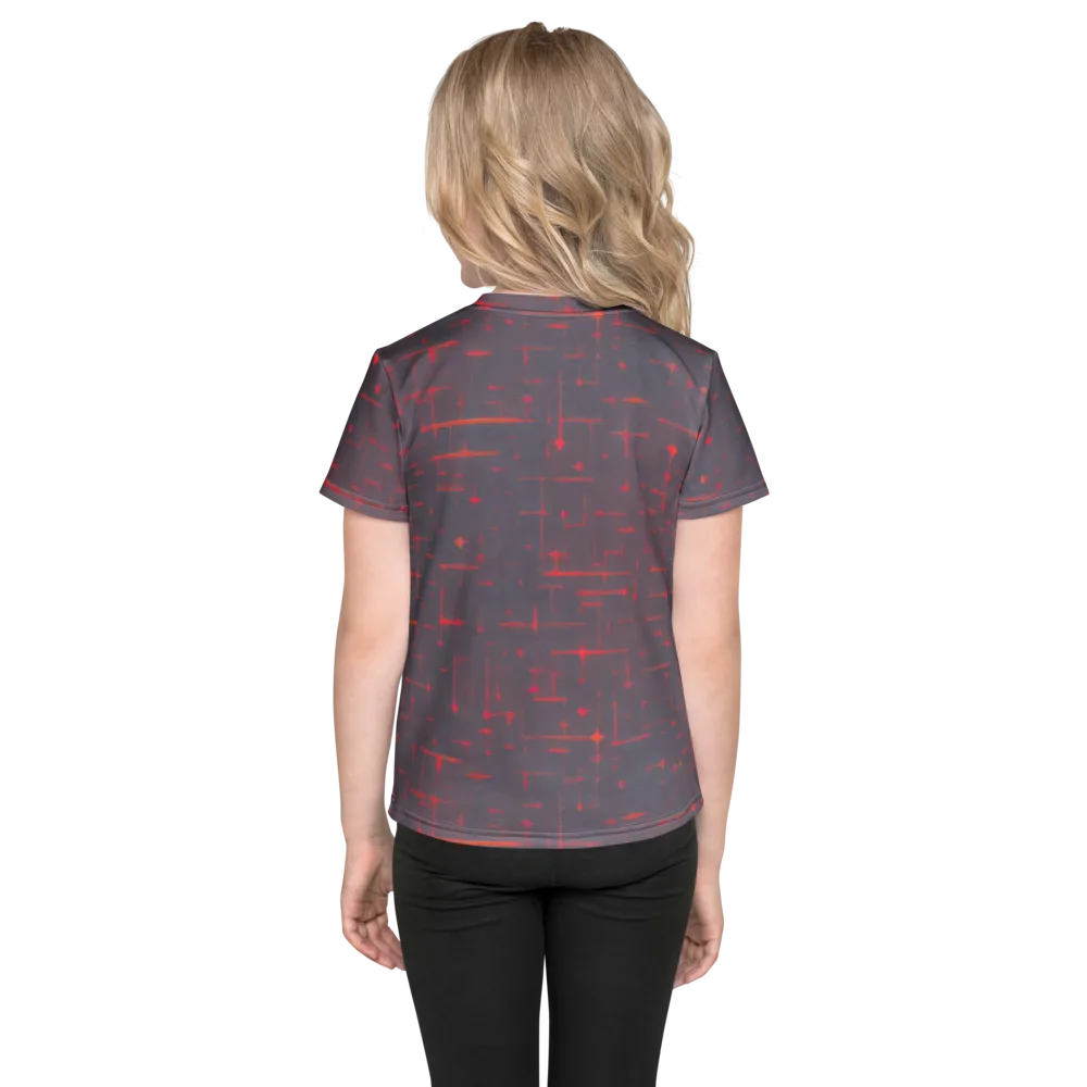 Ember Cipher on Kids Crew Neck T-Shirt — Back